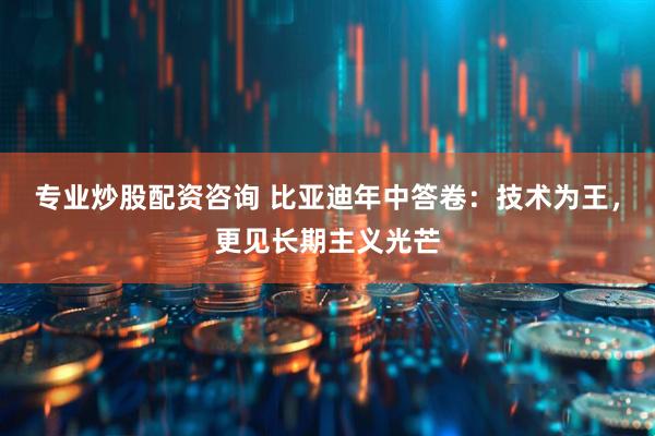 专业炒股配资咨询 比亚迪年中答卷：技术为王，更见长期主义光芒