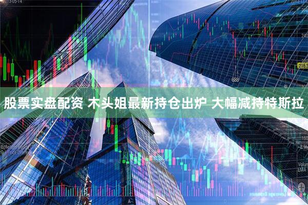 股票实盘配资 木头姐最新持仓出炉 大幅减持特斯拉